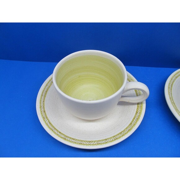 Franciscan Hacienda Green Cups And Saucers Bundle Of 2 Cups And 2 Saucers - Picture 3 of 11
